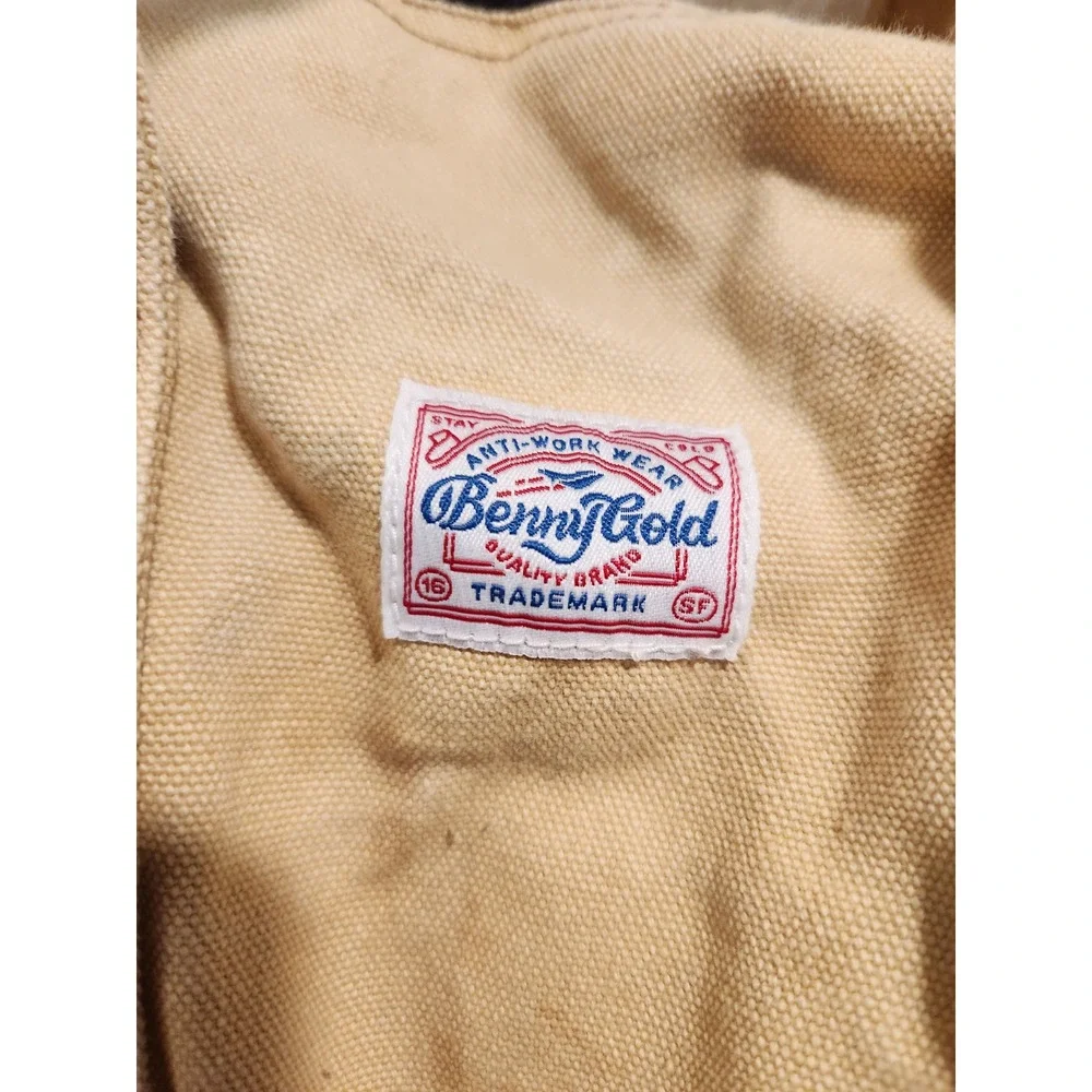 Benny Gold Canvas Duffel Bag Tan Workwear Travel‎ Gym Carryall YKK Zipper 21